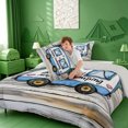 thumbnail image 4 of meiyoeat Cute Camping Full Size Comforter Sets For Boys,Heart Camper Print Bedding Comforter Set,Light Gray Reversible,3-Piece,1 Comforter and 2 Pillowcases, 4 of 7