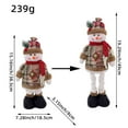 thumbnail image 2 of AmaMary Christmas Retractable Decorative Figurines Christmas Snowman Reindeer Santa Plaid Standing Home Decor Dolls Doors Windows Tables Trees Festive Christmas Gifts, 2 of 6