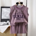 thumbnail image 2 of Kogui Baby Clothes Baby Boy Clothes Toddler Summer Outfit Short Sleeve T-Shirt Tee Tops Joggers Casual Shorts 2Pcs Clothing Set 3T 4T (Purple,3-4 Years), 2 of 4