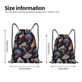 thumbnail image 4 of Easygdp Mushroom Doodle Drawstring Backpack, Beach Sackpack, Travel Sackpack Lightweight for Sports, Gym, Travel, Swimming - Medium, 4 of 9