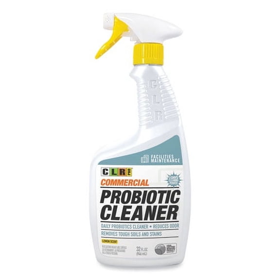 Commercial Probiotic Cleaner, Lemon Scent, 32 Oz Spray Bottle, 6/carton | Bundle of 5 Cartons