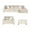 Parchment, variant on Roundhill Furniture Nason Wide Wale Corduroy Sectional Sofa Chaise with Armchair and Ottoman, Charcoal