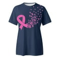 thumbnail image 4 of GDREDA Womens Printed Short Sleeve O Neck T Shirt Top Blouse Tech Stretch, 4 of 5