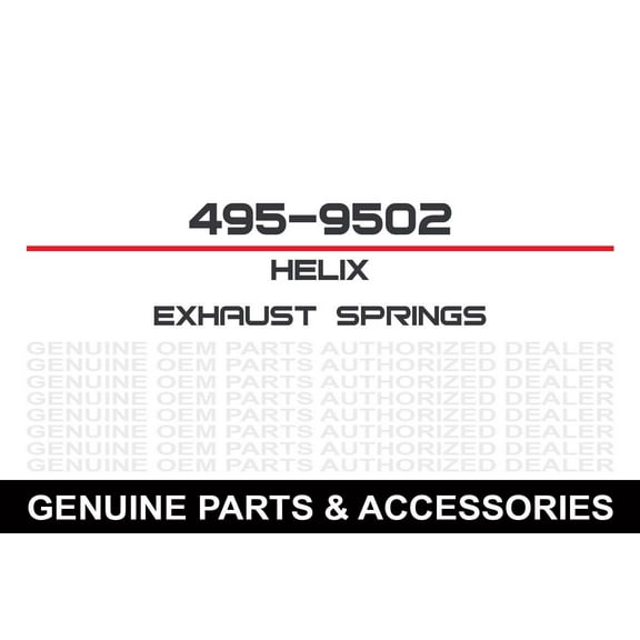Helix Racing Products  495-9502; Exhaust Springs Zinc 95-mm