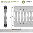 thumbnail image 2 of Ekena Millwork 42"H x 15'L Fiberthane Arcadian Unassembled Balustrade Railing Kit, Style A (7 3/8" On-Center Spacing to Pass 4" Sphere Code), 2 of 6