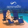 thumbnail image 3 of SereneLife Zero Gravity Lounge Chair, Navy Blue, 3 of 8
