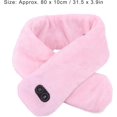 thumbnail image 4 of ZOUSSIQI Heating Scarf, USB Powered Winter Warm Scarf, Comfortable Neck Scarf, Cordless Heated Neck Warmer for Neck Pain Relief, Pure Color Heated Neck Wrap for Adult Elderly (Pink) CA919-18336, 4 of 9