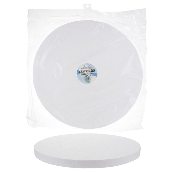 Mega Crafts - 1 Pcs Poly Craft Foam 16'' Inch Disc | Durable, Solid Polystyrene Discs For Arts & Crafts, Ornaments, School Projects, Knitting & Party Favors | For Kids, Teachers & Artists