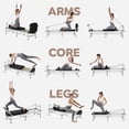 thumbnail image 3 of Pilates Reformer,91-Inch Professional Pilates Machine with 800LBS Capacity,Pre-Installed,Silent Smooth Glide,Adjustable Height, 3 of 7