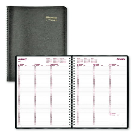 2024 Brownline 11 x 8.5 Essential Collection Weekly Appointment Book Black CB950BLK