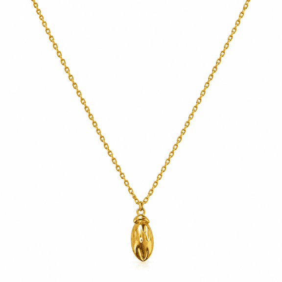 Aksraa jewellery - Cowrie Shell Pendant Necklace for Women, Ocean Inspired Minimalist Pendant Jewelry with Lightweight Chain