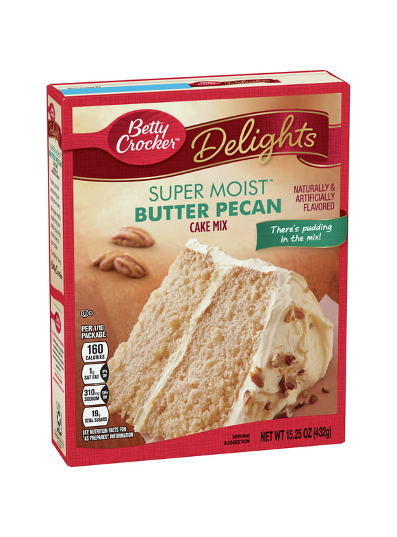 Betty Crocker Delights Super Moist Butter Pecan Cake Mix, 15.25 oz.