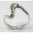 thumbnail image 2 of 925 Solid Silver Collectible Emerald Multistone Retro Style Cast Ring Size 7.5, 2 of 3