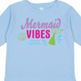 thumbnail image 4 of Inktastic Mermaid Vibes with Tail and Seashell Girls Long Sleeve Toddler T-Shirt, 4 of 5