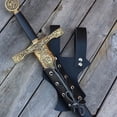 thumbnail image 4 of Funda de espada con cuerda de cuero PU de estilo medieval para fiestas de juegos de rol, correa de espada, 4 of 5