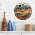 thumbnail image 3 of Yayeee 10" Wall Clock Battery Operated Quartz Round Silent Non-Ticking Home Decor, Abstract Wavy Landscape, 3 of 6