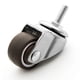 thumbnail image 3 of 2 ruedas giratorias con freno y 2 ruedas giratorias sin freno, ruedas con vástago roscado M8 para carros de mano para muebles, capacidad de 20 kg / 44 lbs por rueda (4 piezas de 1 pulgada)., 3 of 5