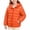 Orange, variant on DJDLJWCJ Teen Girls Quilted Jacket Full Zip Thicken Winter Coats Solid Color Long Sleeve Puffer Jacket Orange Size 11-12Years