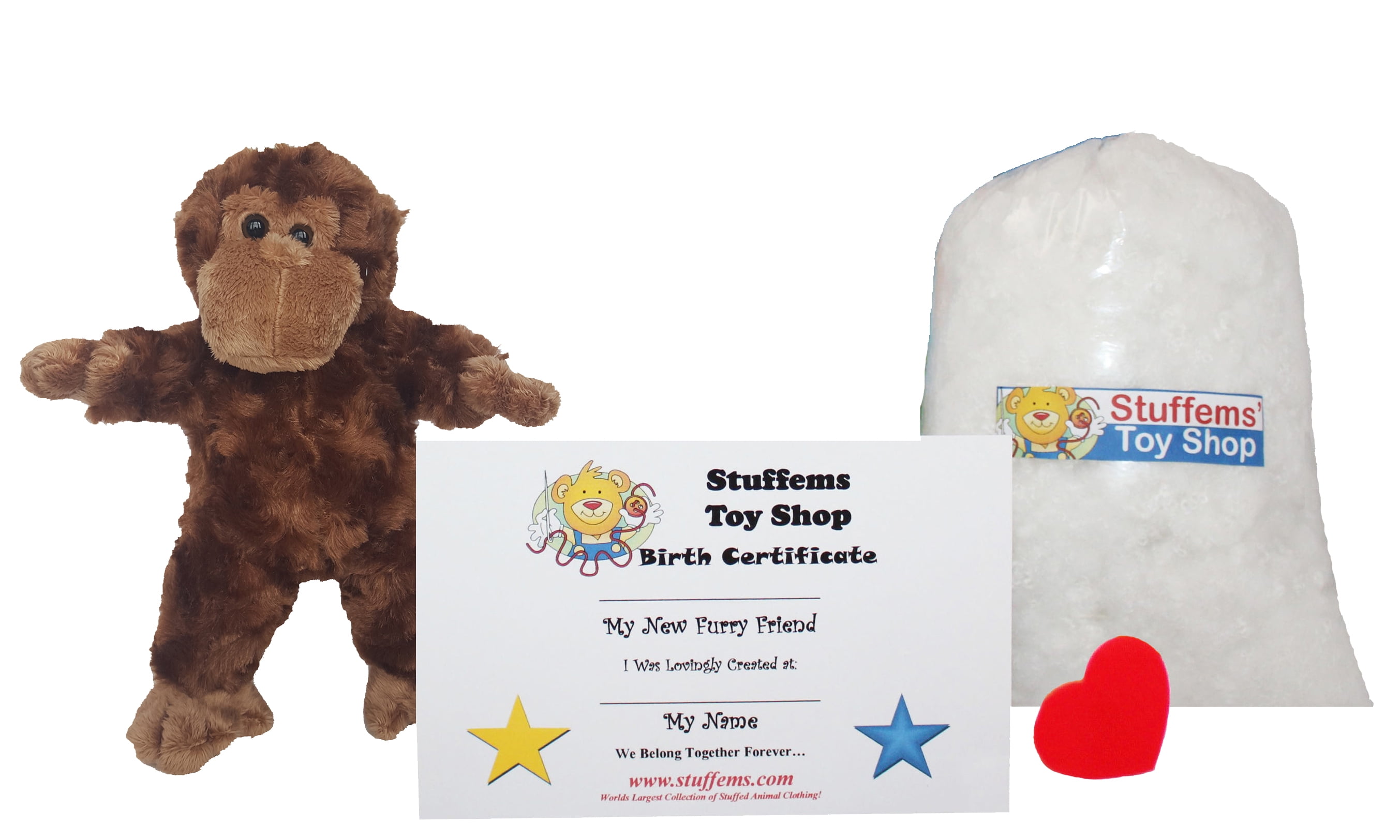 Make Your Own Stuffed Animal Mini 8 Inch Mr Monkey Kit No Sewing Required!