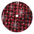 thumbnail image 1 of Faldas para árbol de Navidad a cuadros de 36 pulgadas, gruesas, para decoración navideña de invierno, para decoración rústica de Navidad, 1 of 8