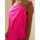thumbnail image 4 of Vestidos de Noche de satén de talla grande para mujer, vestido de fiesta Formal de un hombro, largo, Maxi, temperamento, abertura alta, 4 of 5