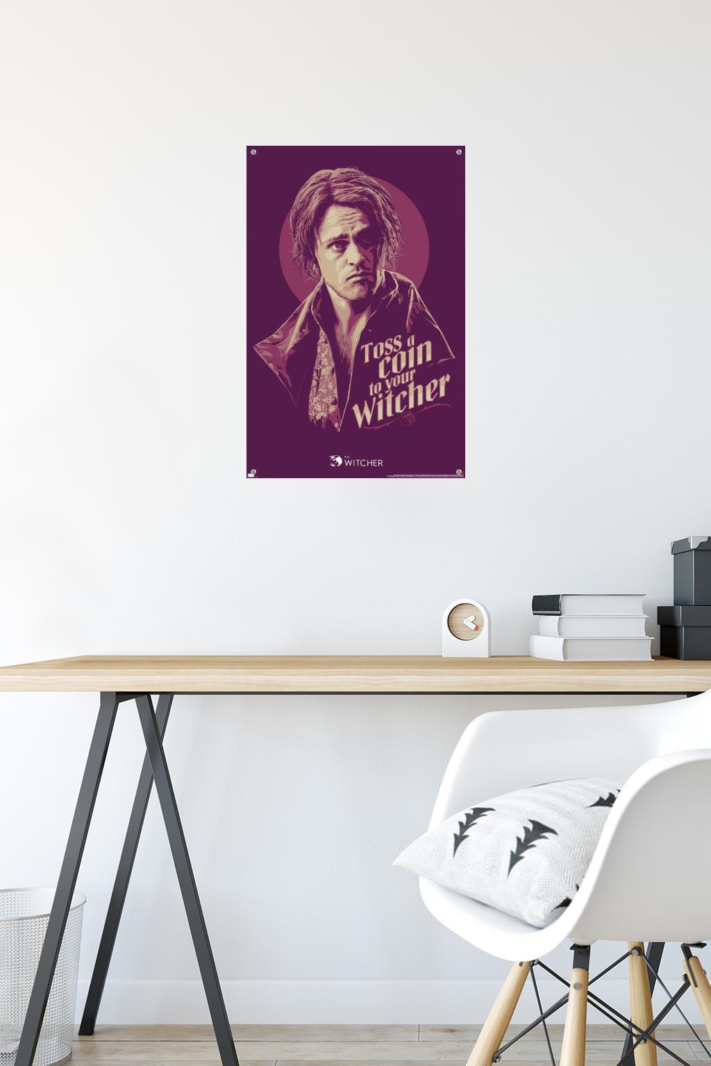 Netflix The Witcher Season 2 - Toss a Coin Wall Poster with Pushpins, 14.725" x 22.375"