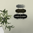 thumbnail image 3 of Designer Linen Closet Sign (Black) - Large, 3 of 4