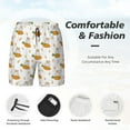 thumbnail image 5 of Lsque Mens Swim Trunks Rabbit And Carrot Pattern - Bathing Suit Compression Liner - Beach Swim Shorts Swimwear - (S-3XL) - Stretch Quick Dry -XX-Large, 5 of 9