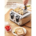 thumbnail image 4 of Carita sonriente Toaster Yabano de acero inoxidable con 4 cortes y 7 ajustes, 4 of 6