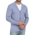 thumbnail image 6 of MLANM Men Cardigans V Neck Casual Knitted Sweaters Buttons Warm Jumpers Lightweight Long Sleeve Knitwear, 6 of 8