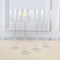 Efavormart 4 Sets of Wholesale Plastic Sturdy Centerpiece XL Cylinder Cup Centerpiece Stand Floating Candle Holder
