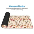 thumbnail image 5 of Disketp Gaming Mouse Pad Retro Autum Mushrooms Pattern Large Mouse Mat Long Extended Desk Pad Non-Slip Rubber Mice Pads Stitched Edges Thin Pad (11.8x31.5 Inch), 5 of 9