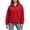 Red, variant on vdgthytj Sweatshirts for Women Long Sleeve Quarter Zip Lapel Collar Fleece Loose Fitted Fall Winter Warm Casual Pullover Tops(Small,Yellow)