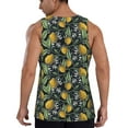 thumbnail image 3 of Fotbe Citrus Fruits Elegant Lemons Pattern Men's Quick Dry Workout Tank Top Gym Muscle Tee Fitness Bodybuilding Sleeveless T Shirt Breathable Workout Shirt-4X-Large, 3 of 9