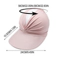 thumbnail image 3 of Cutuoiiu Women's Twisted Knot Hollow Top Sun Visor Hat Ponytail Friendly Stretch Open Top Cap Lightweight Outdoor Sun Hat for Beach Golf Running Travel, 3 of 7