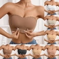 thumbnail image 3 of FUZHIQ Women's Strapless Bras Front Buckle No Padding Wireless Backless Bandeau Bra One Piece, 3 of 6