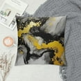 thumbnail image 2 of RUIYC  Abstract Black Gold Marble Texture Throw Pillow Cover,Luxury Abstract Fluid Art Ink Throw Pillow CaseBedroom Office Home Decor,Fashion Housewarming Gifts, 2 of 5