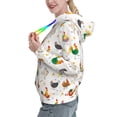 thumbnail image 2 of Fotbe Funny Chicken Pattern Womens Long Sleeve Hoodie, Pullover Hooded Sweatshirt, Kangaroo Pocket Hoodie with Eye-catching Drawstrings-Large, 2 of 7