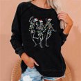 thumbnail image 1 of Pntutb Mujer Halloween Navidad Calavera Estampado Cuello Redondo Suelto Jersey Estampado Sudadera top Pntutb Pntutb-4763, 1 of 6