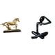 thumbnail image 1 of Figura de caballo,Escultura de caballo en miniatura coleccionable,Estatua de animal de adorno de caballo de resina para decoración del hogar,Figura de escritorio,Escultura abstracta de, 1 of 8