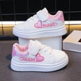thumbnail image 6 of Dakaela 4-12YGirls Running Shoes Sweet Heart Pattern Soft Breathable Comfortable Casual Flat Fashion Sneakers with Hook and Loop, 6 of 7