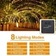 thumbnail image 2 of Guirnaldas de luces solares mejoradas, luces decorativas navideñas de hadas impermeables para exteriores, bodas, hogares, fiestas (blanco cálido), 2 of 5