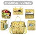 thumbnail image 2 of Yellow Dinosaurs Palms Pattern Womens Lunch Box for Work,Insulated Large Lunch Bag for Tween and Teen,Loncheras Para Mujer,Leakproof Adult Lunch Bag for Work,Beach,Travel,Picnic,Camping, 2 of 7