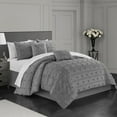thumbnail image 5 of Ahtisa 5 Piece Comforter Set Jacquard Floral Applique Design Bedding, 5 of 8