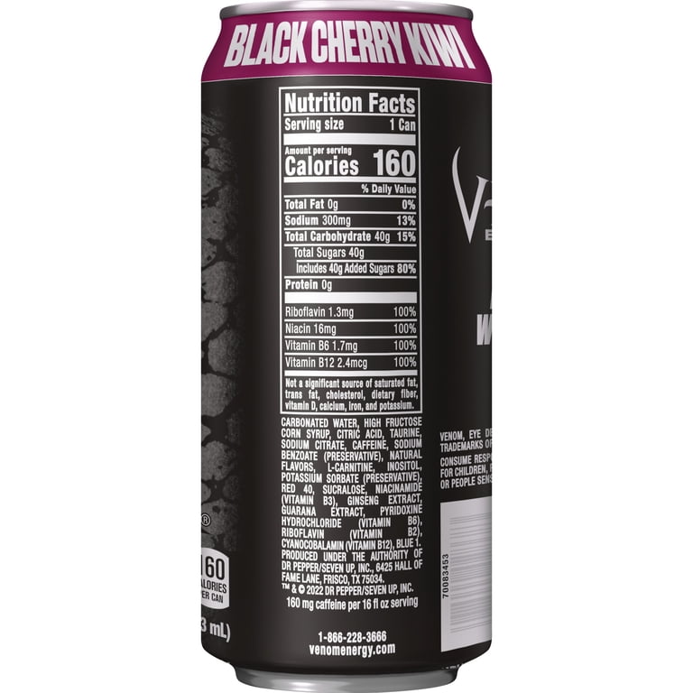 Snapple Venom Energy Black Cherry Can 16 fl oz - Walmart.com