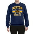 thumbnail image 2 of Wild Bobby City of Boston Hockey Fantasy Fan Sports Unisex Crewneck Sweatshirt, Navy, X-Large, 2 of 5