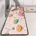 thumbnail image 2 of Kitchen Rugs Sets Of 2,Red Mushroom Cartoon Light Pattern Anti Fatigue Kitchen Mat Rugs Non Slip Washable,Decorative Kitchen Floor Mats for Kitchen,Sink,Laundry,17"x47"+17"x47", 2 of 5