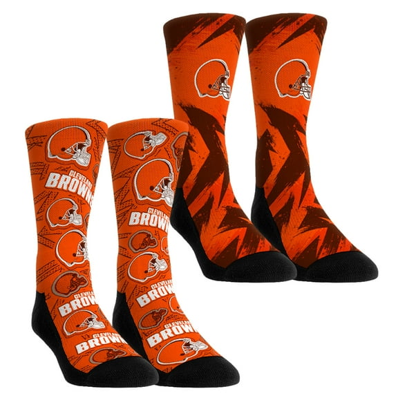 Unisex Rock Em Socks   Cleveland Browns Gameday Two-Pack Crew Socks Set