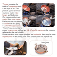 thumbnail image 6 of HAKAN Multipurpose Pure Copper Cookware with Handle, Handmade Copper Sauté and Frying Pan, Butter and Milk Warmer Pan, Decorative Copper Skillet, Suitable for Oven & Stovetop, X-Small to X-Large Size, 6 of 7