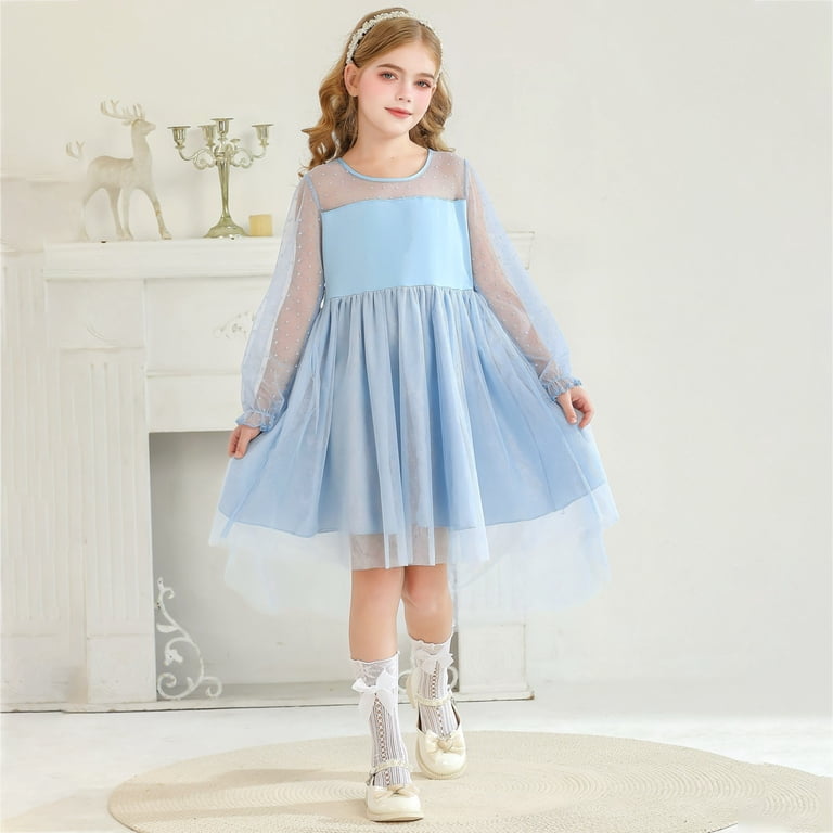 Gubotare Girls Graduation Dress Toddler Girls Tutu Dresses Long Sleeve Fluffy Christmas Party Dress for Girls (Sky Blue,Size 9-10 Years) Gubotare Girls Graduation Dress Toddler Girls Tutu Dresses Long Sleeve Fluffy Christmas Party Dress for Girls (Sky Blue,Size 9-10 Years)